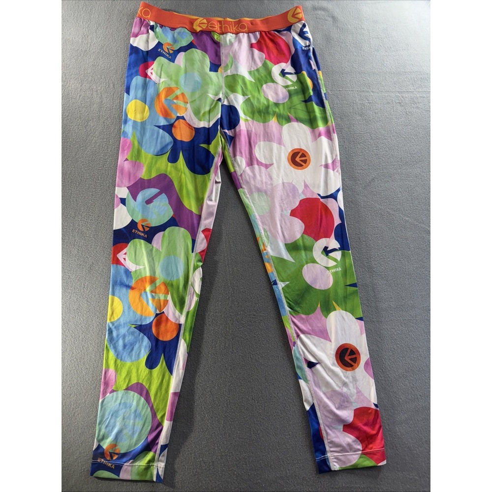 Ethika Bold Floral Leggings Women's XL Dopamine Athletics Gymcore